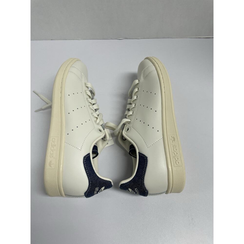 Adidas Stan Smith White Denim FW4424 Size 7 Low Top Leather Sneaker Off White - Picture 7 of 8